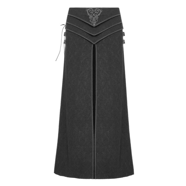SiaLinda for Men: Herrenrock Ingvar, Kilt Stil, Baumwolle - Leinen, lang, schwarz - SiaLinda.com